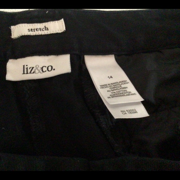 Liz&Co Black Capri Pants Size 14 - Picture 4 of 4